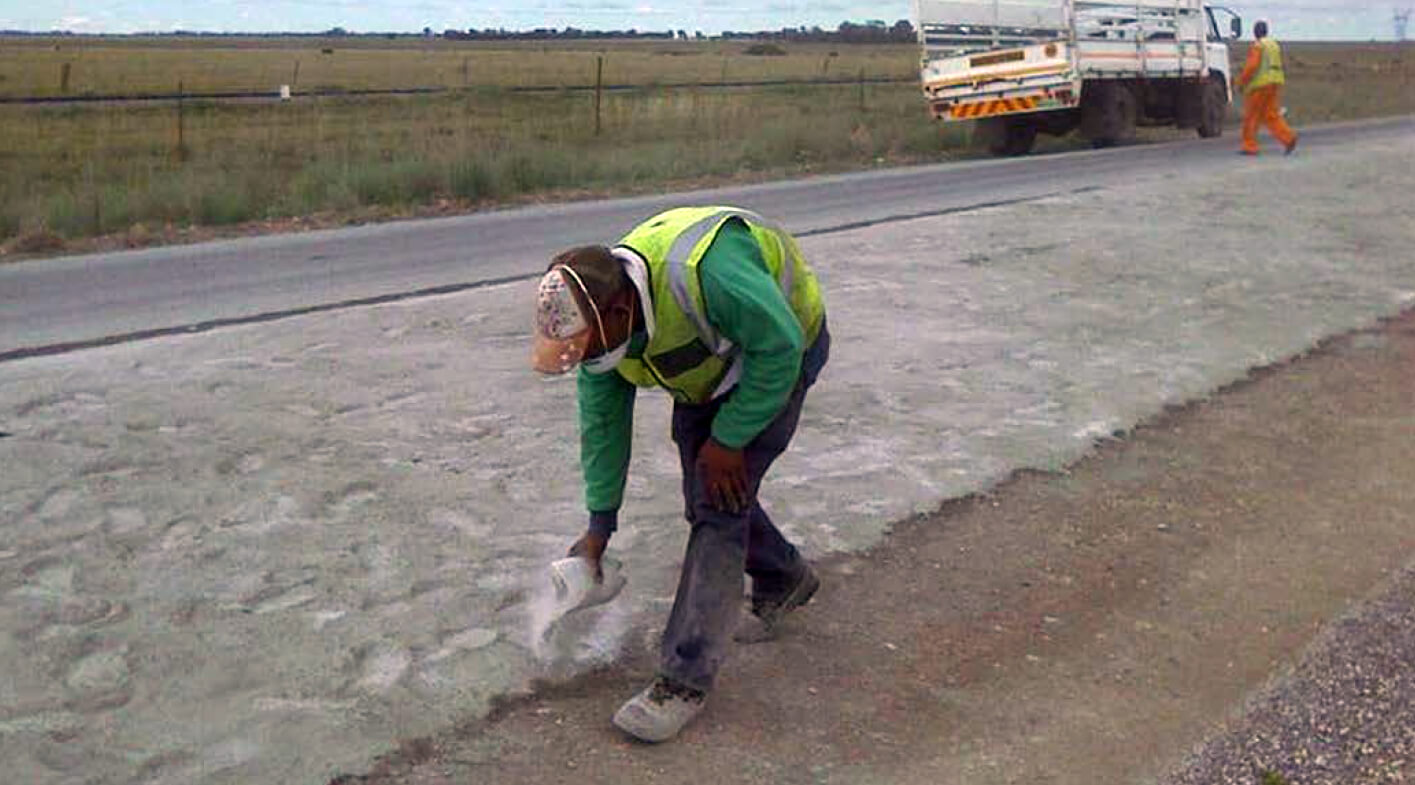 chemically soil stablized for road