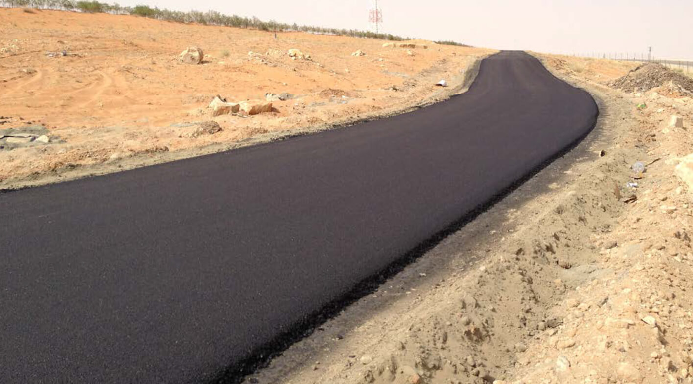 road construction in desert