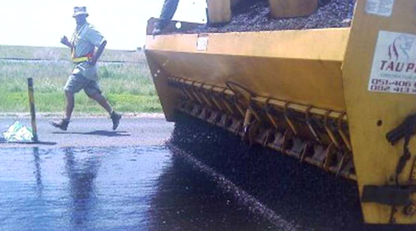 road construction process with chemical