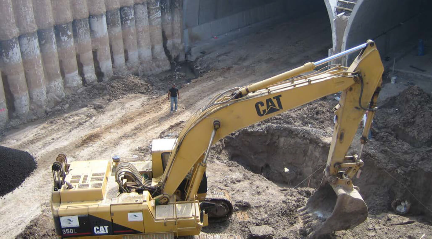 soil excavation for underpass