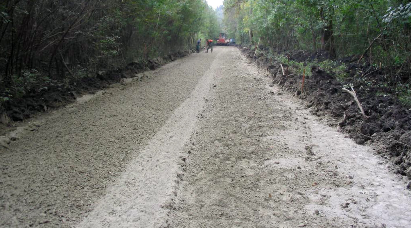 soil treatment in road construction
