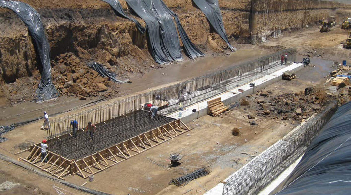 underpass construction site